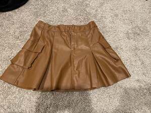 Cargo Faux Leather Mini Skirt